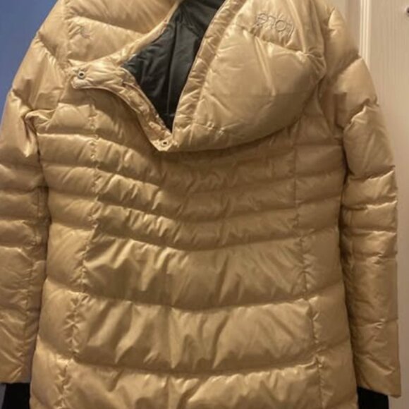 Lole Long Duck Feather Down Coat Size L - Picture 2 of 5